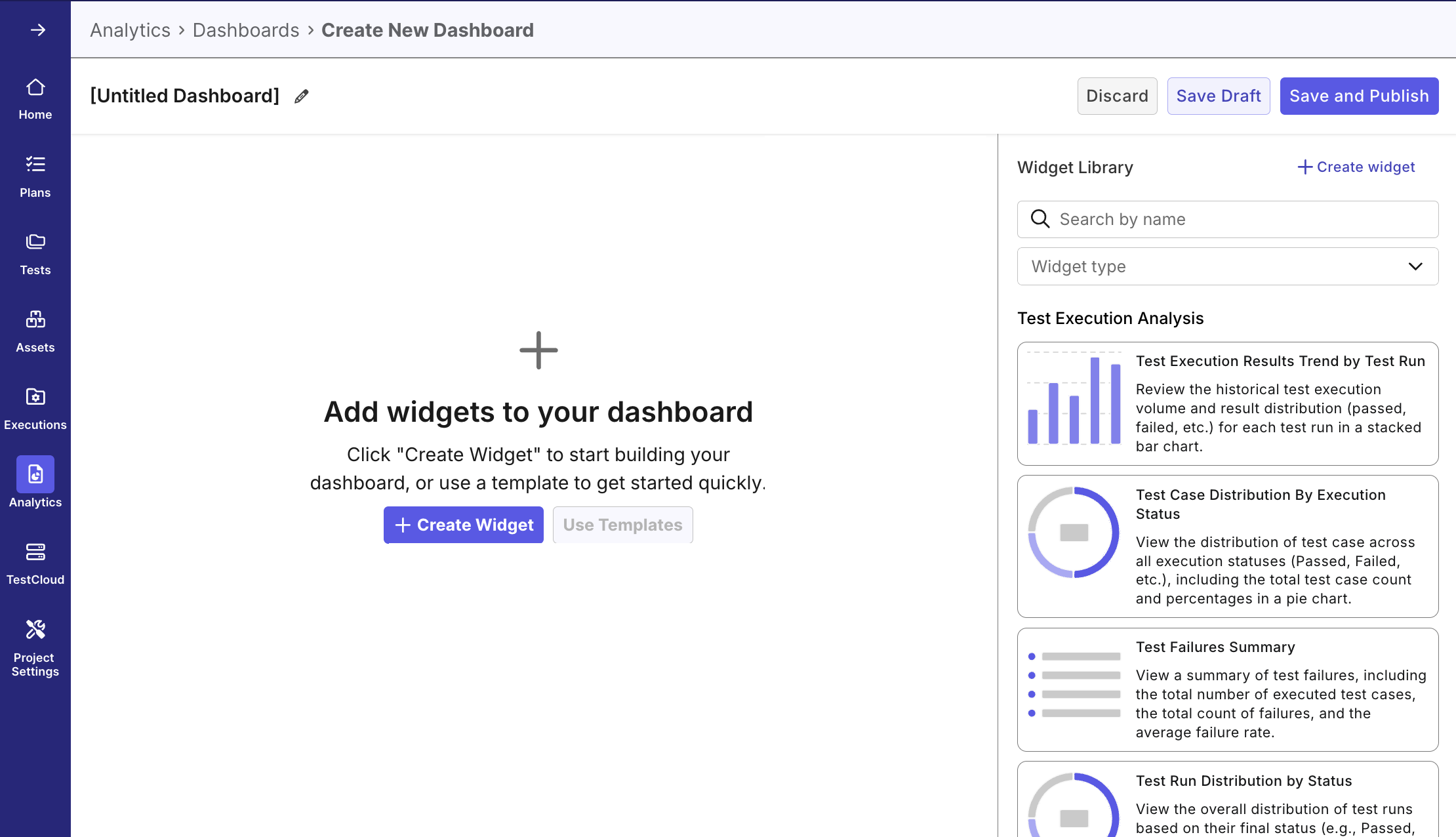 testops dashboard editor