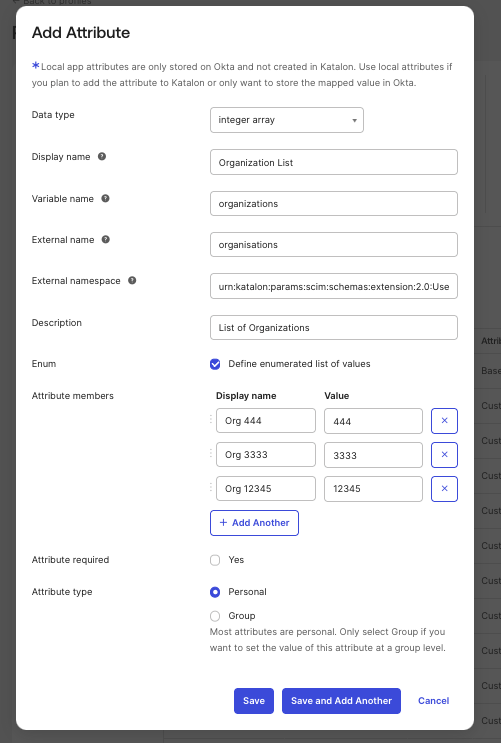 Licenses - Attribute Mappings in Okta