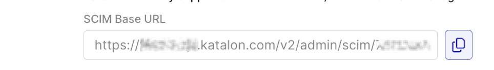 SCIM Base URL field in TestOps