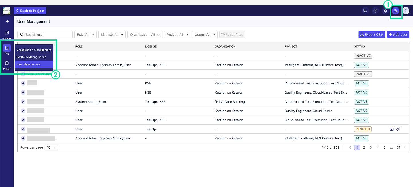 User Detail Page Screenshot