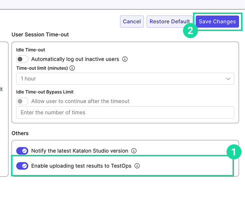Enable upload to Test Reports from KS