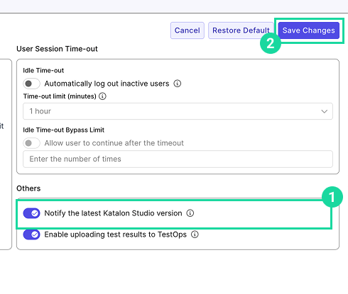 Enable users to know the update