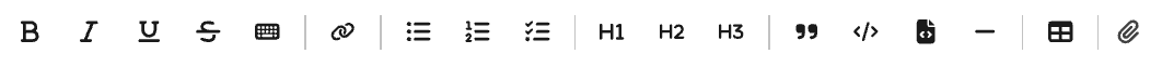 rich text formatting options, and an attached image