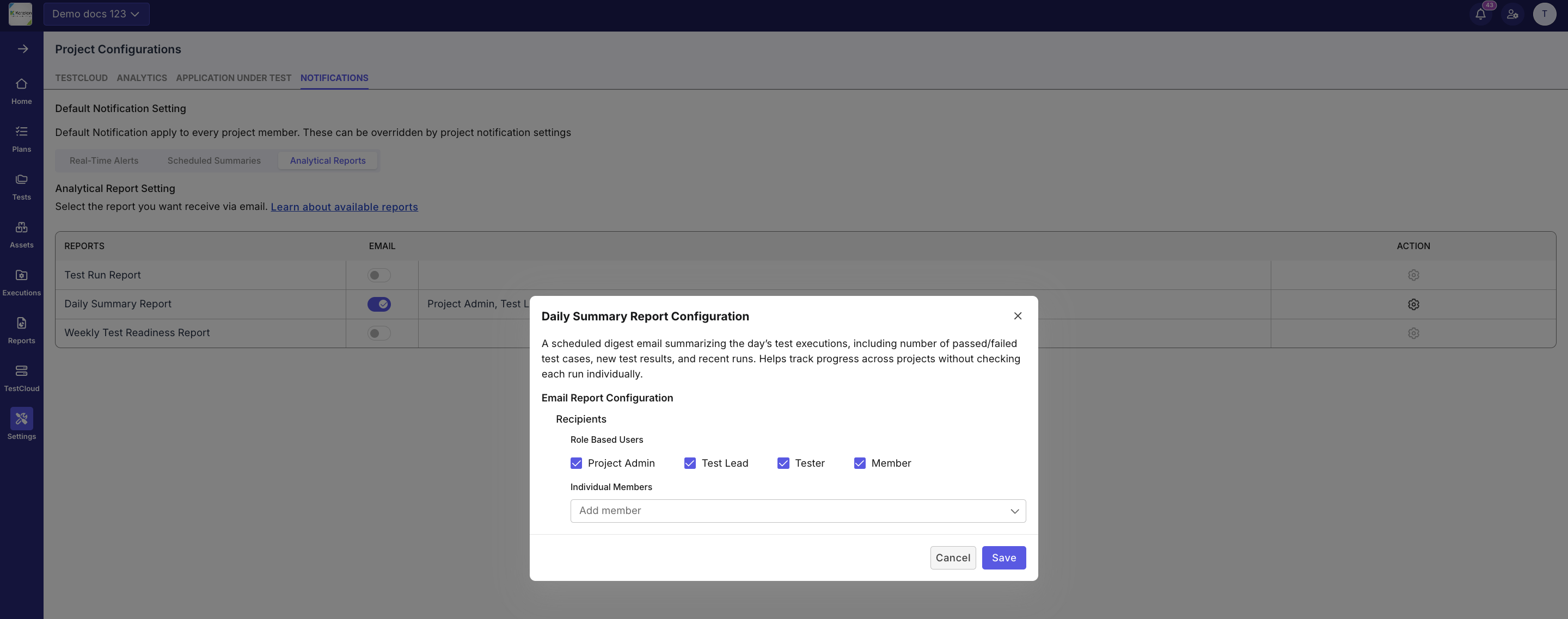 Project Notifications