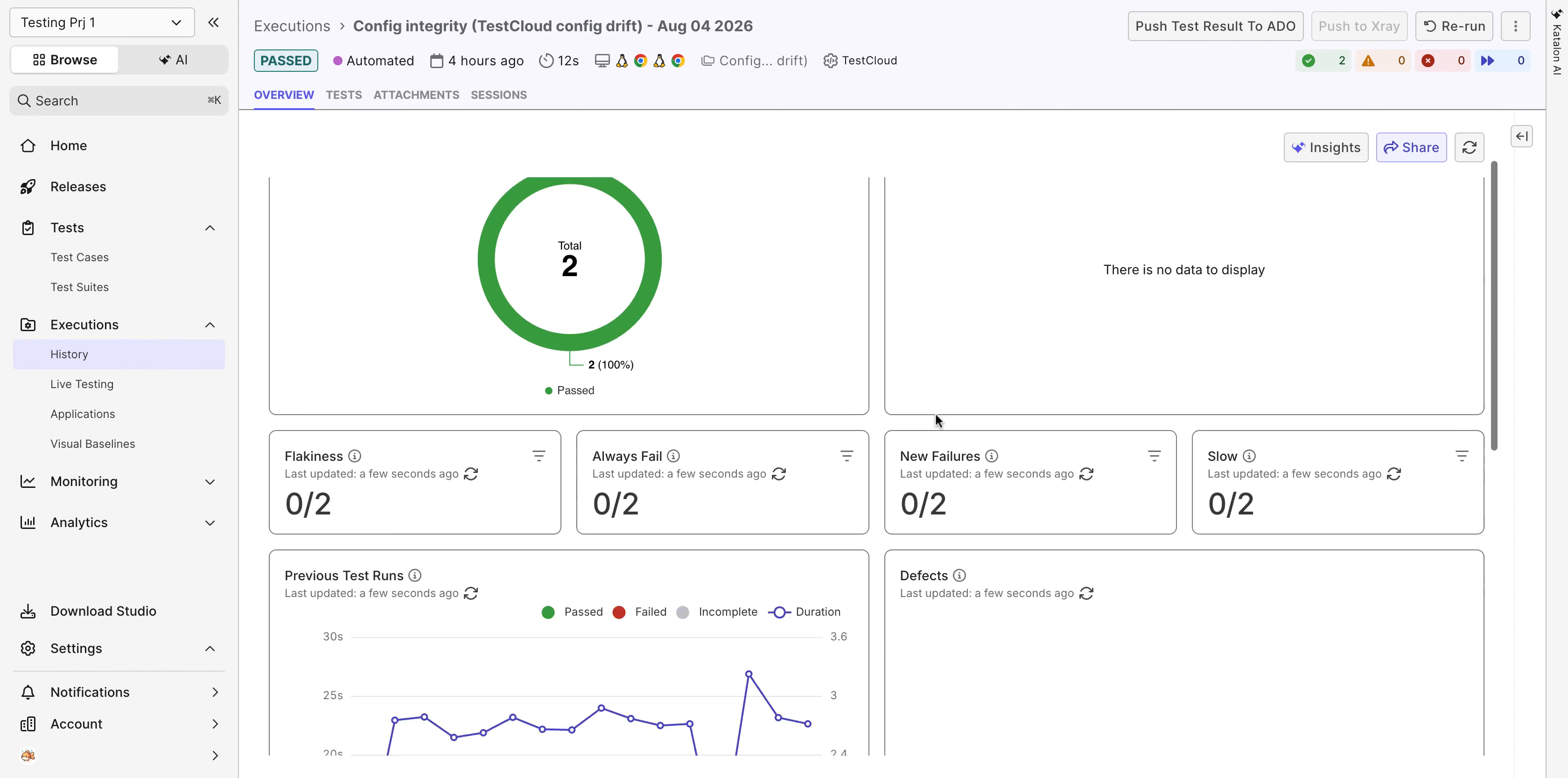 Completed Playwright test run with the Test Results Summary