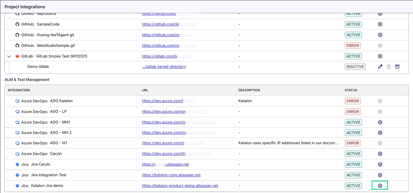Jira clicks on Settings