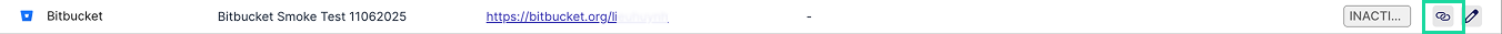 Bitbucket reconnect button