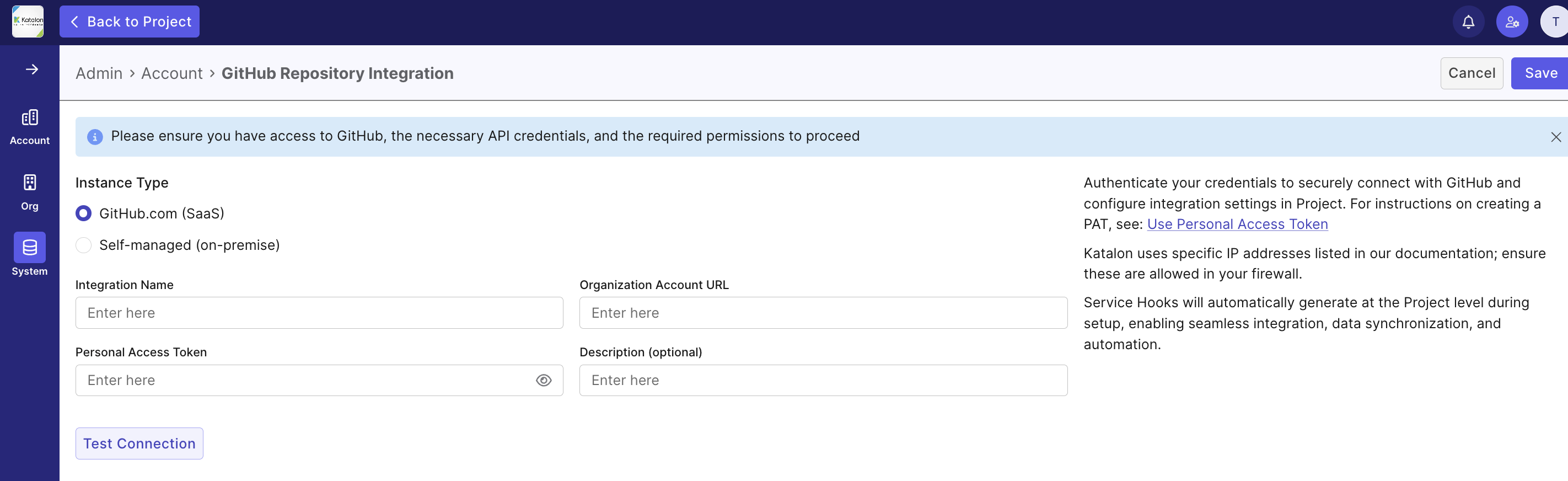 Github - Field in required fields UI