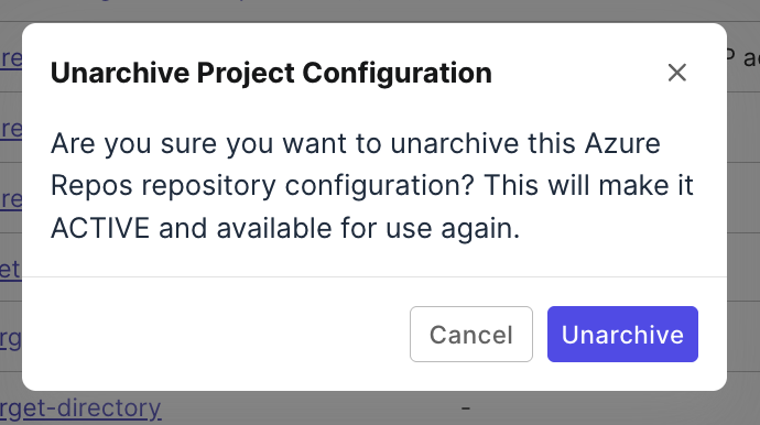 Confirmed unarchive box