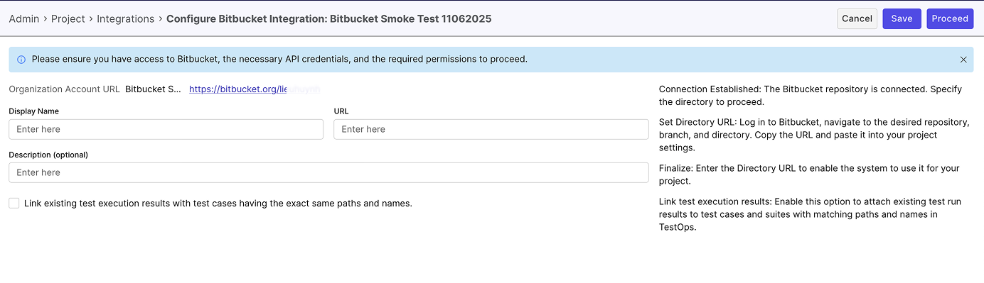 Filling in required fields in System Integration UI