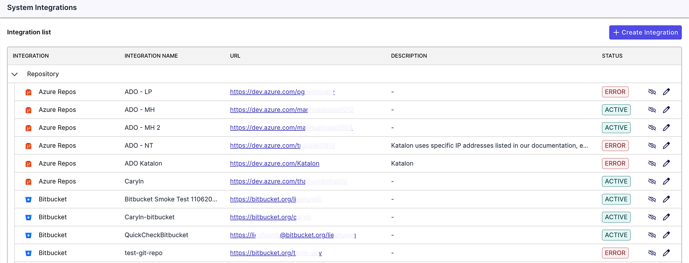 Bitbucket clicks on Settings