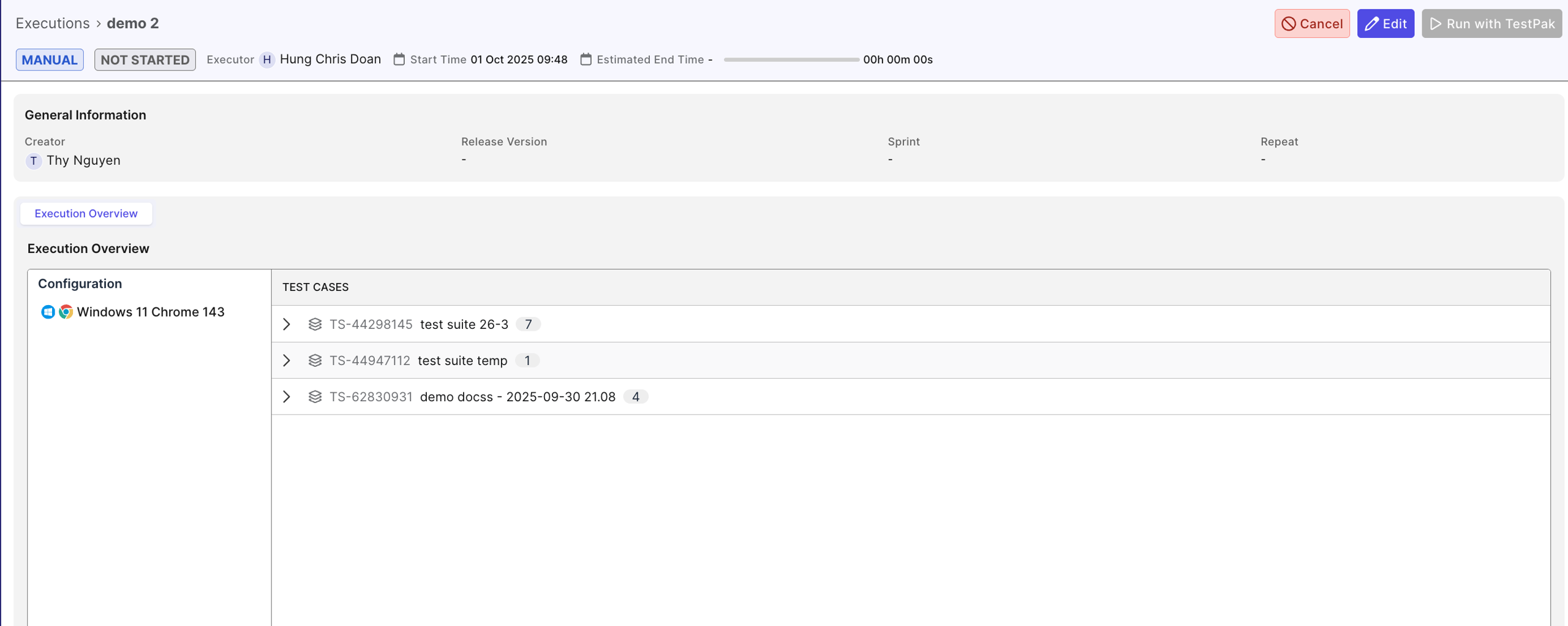 Not Started Status explanation