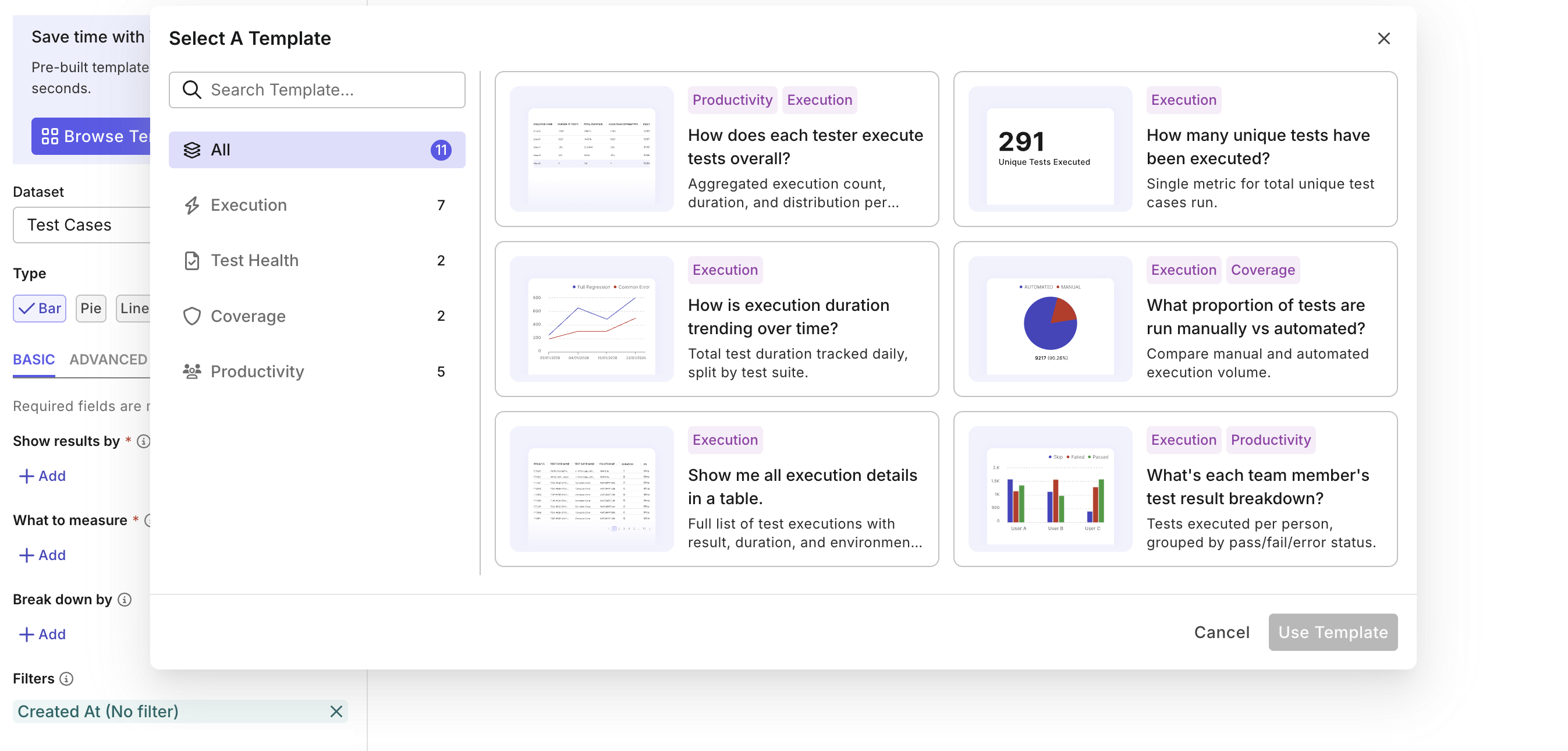 testops custom widget template