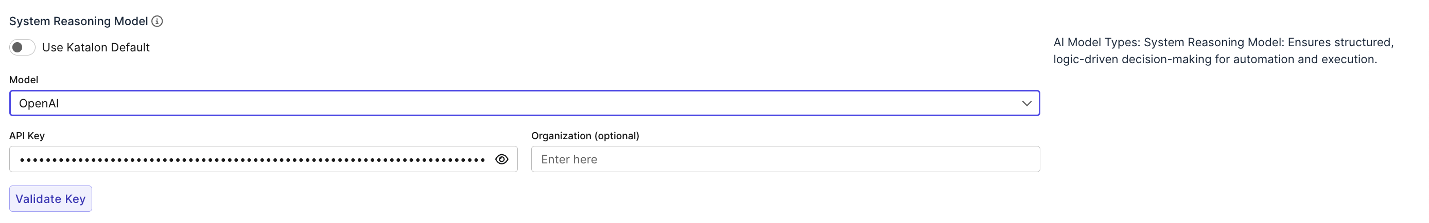 Field in reason fields-  AI Services
