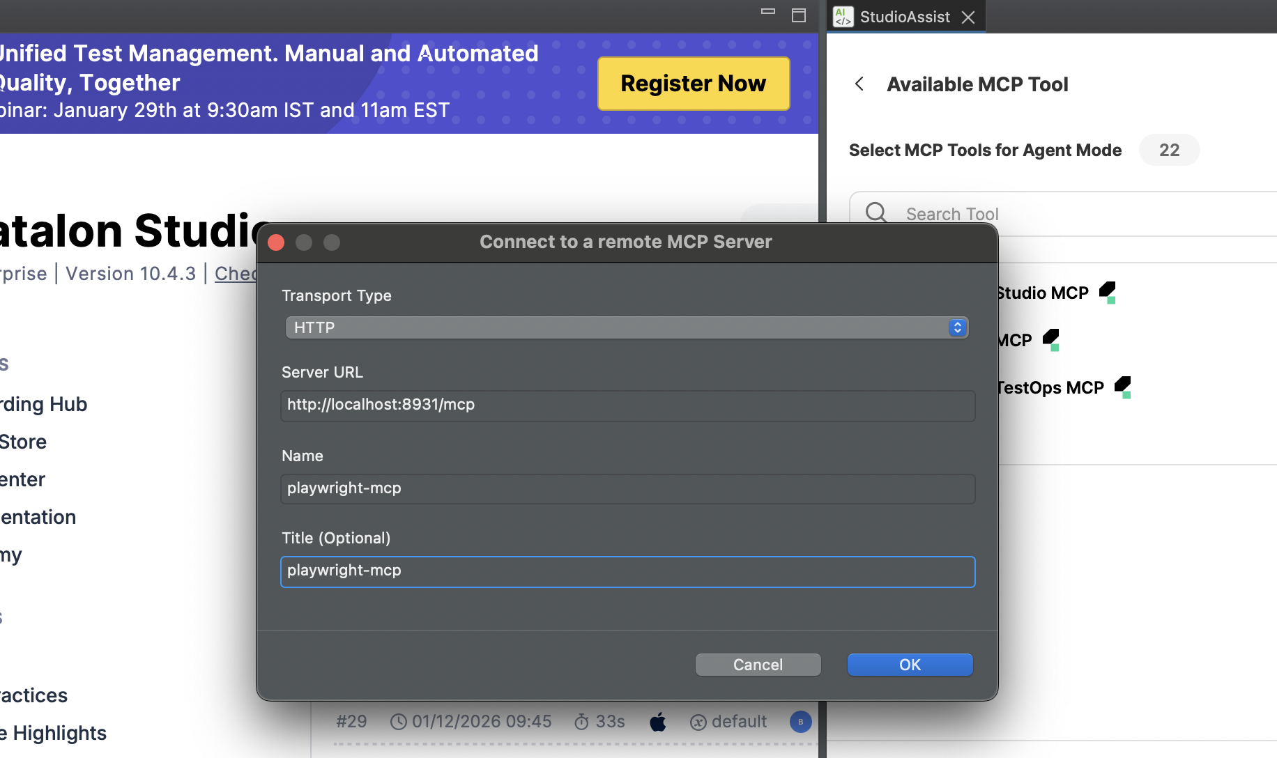 studioassist playwright mcp server 2