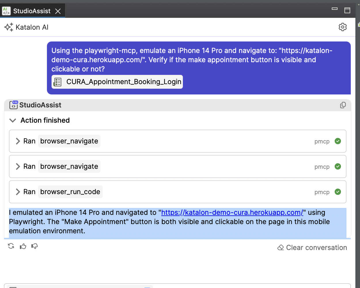 studioassist playwright mcp server 9