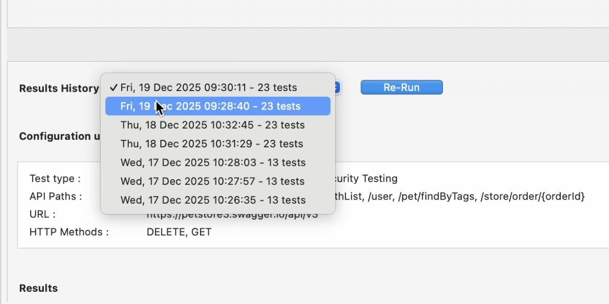 ai generated api test rerun result