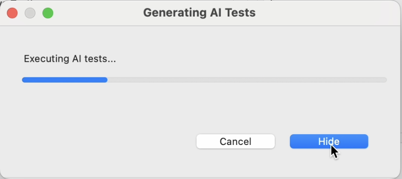 ai is generating and executing api test