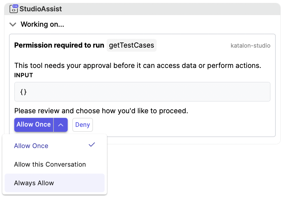 Grant tool permission