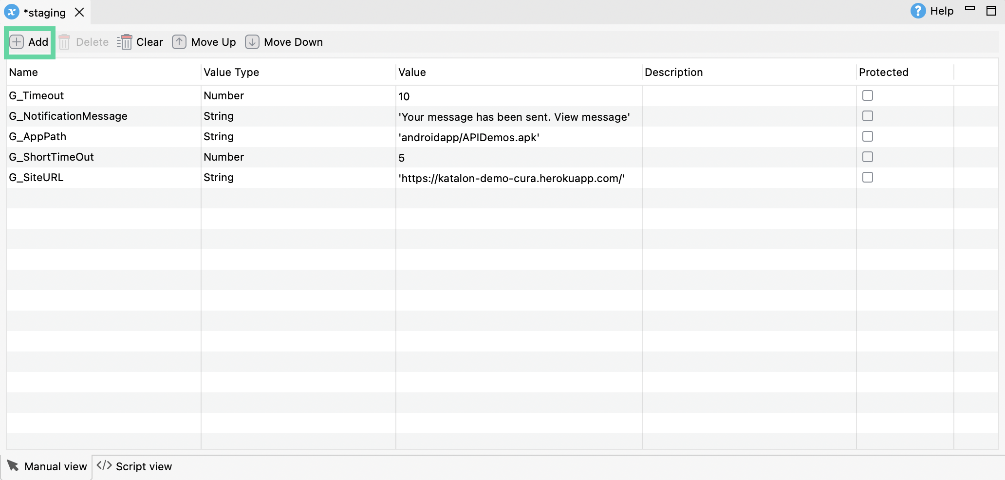 Add a global variable