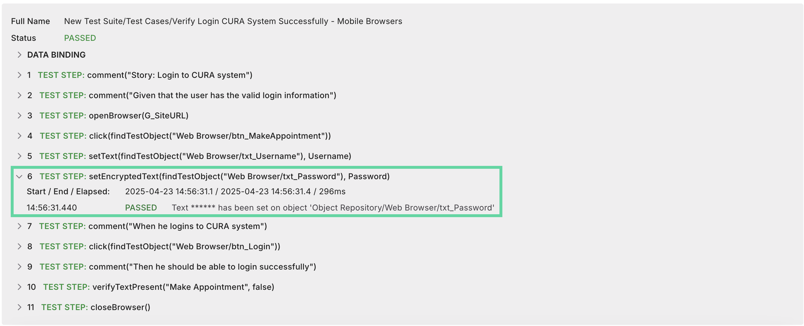 Masked variable in HTML Report