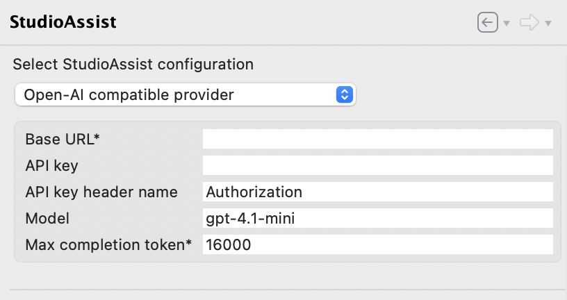 Use OpenAPI-compatible provider