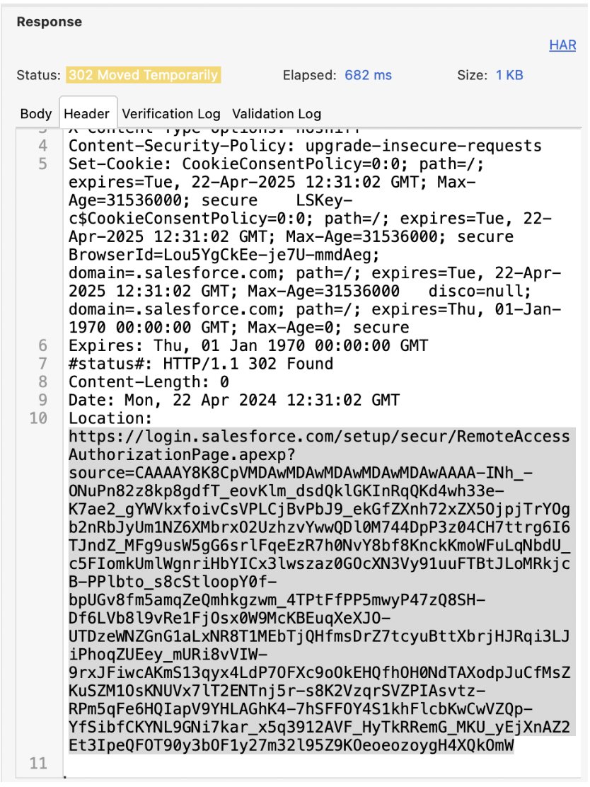 Copy the connect app URL