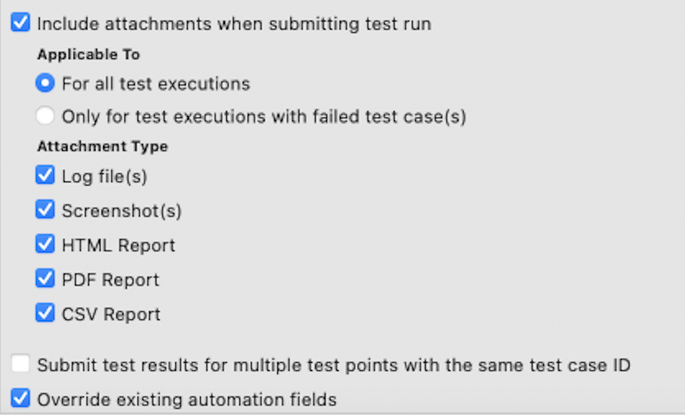 Select Override existing automation fields