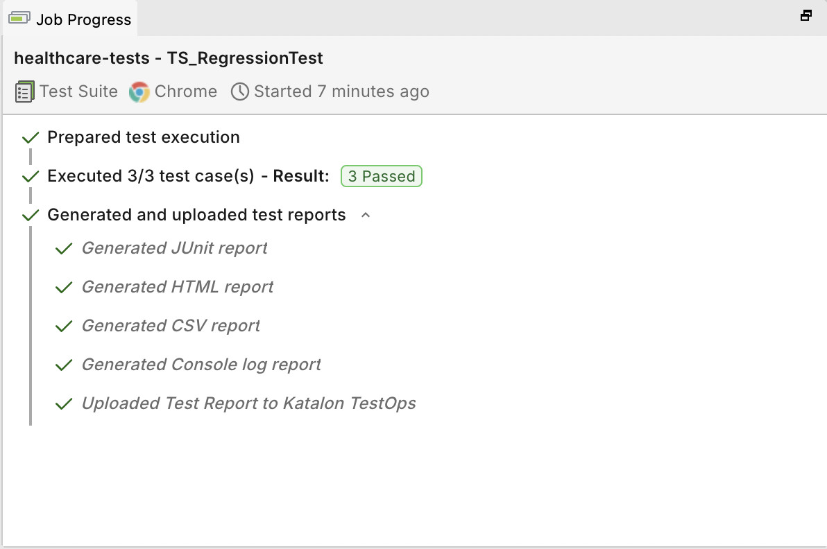 Job progress view in KS 11