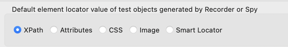 Select default locator strategy