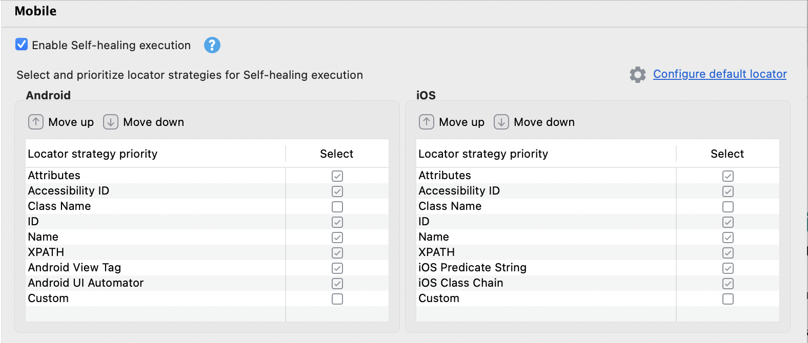 ai self healing mobile locator strats