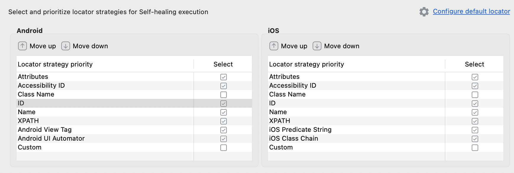 ai self healing mobile locator strats