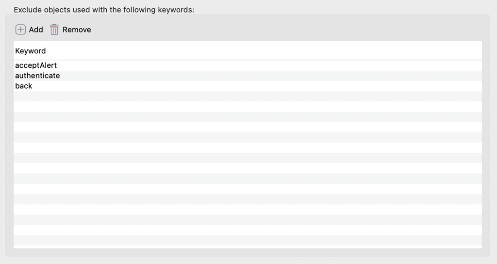 exclude locators for self healing