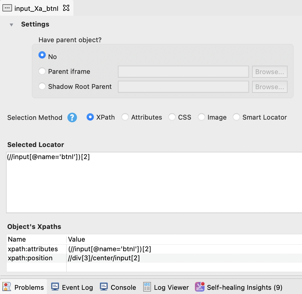 locator selection method