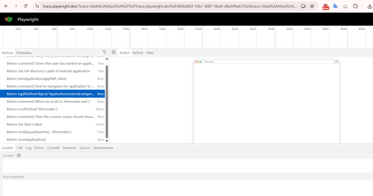 katalon studio tracer in action
