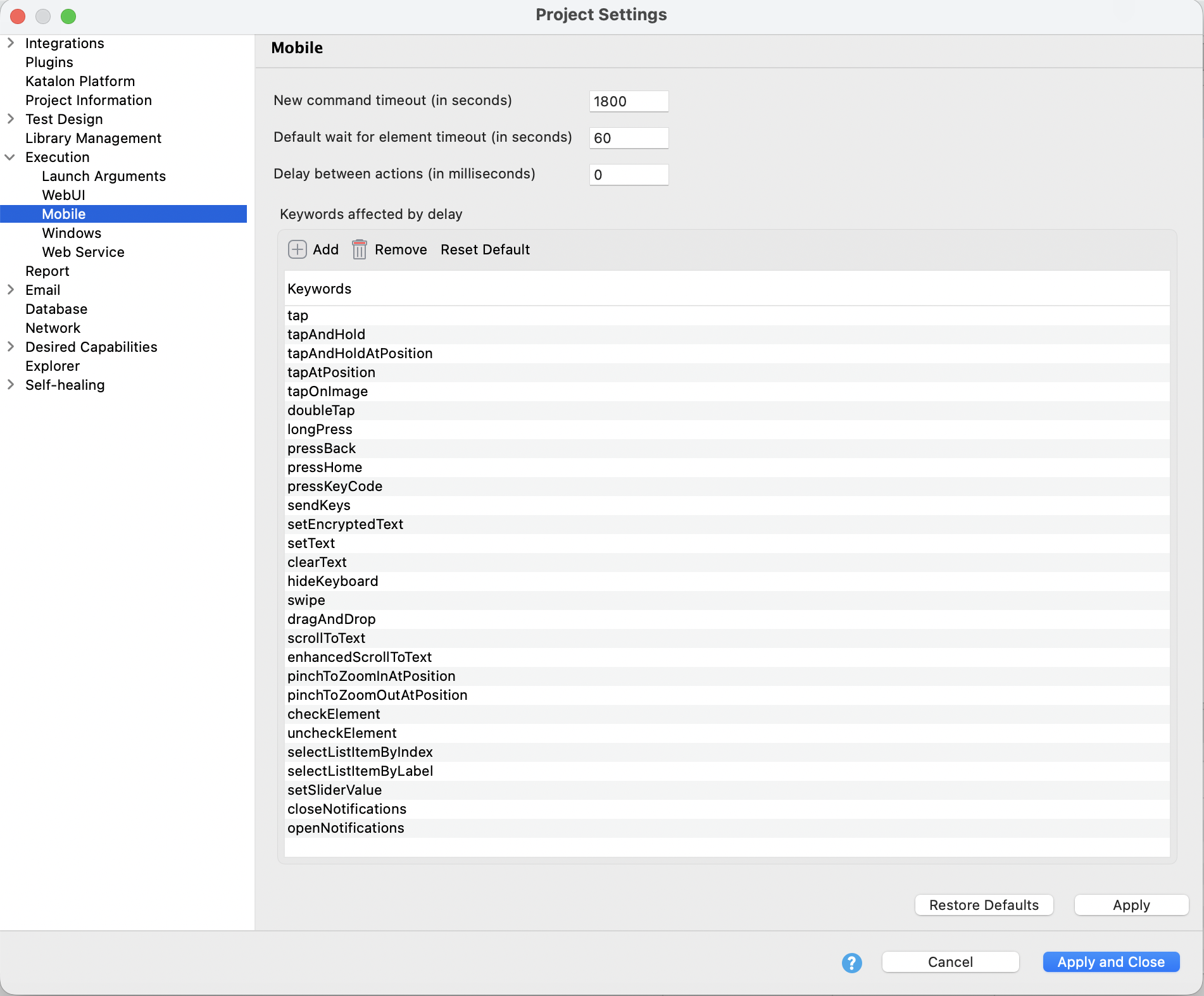 katalon studio execution setting menu mobile.png