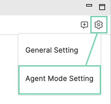 agent mode mcp tool setting button