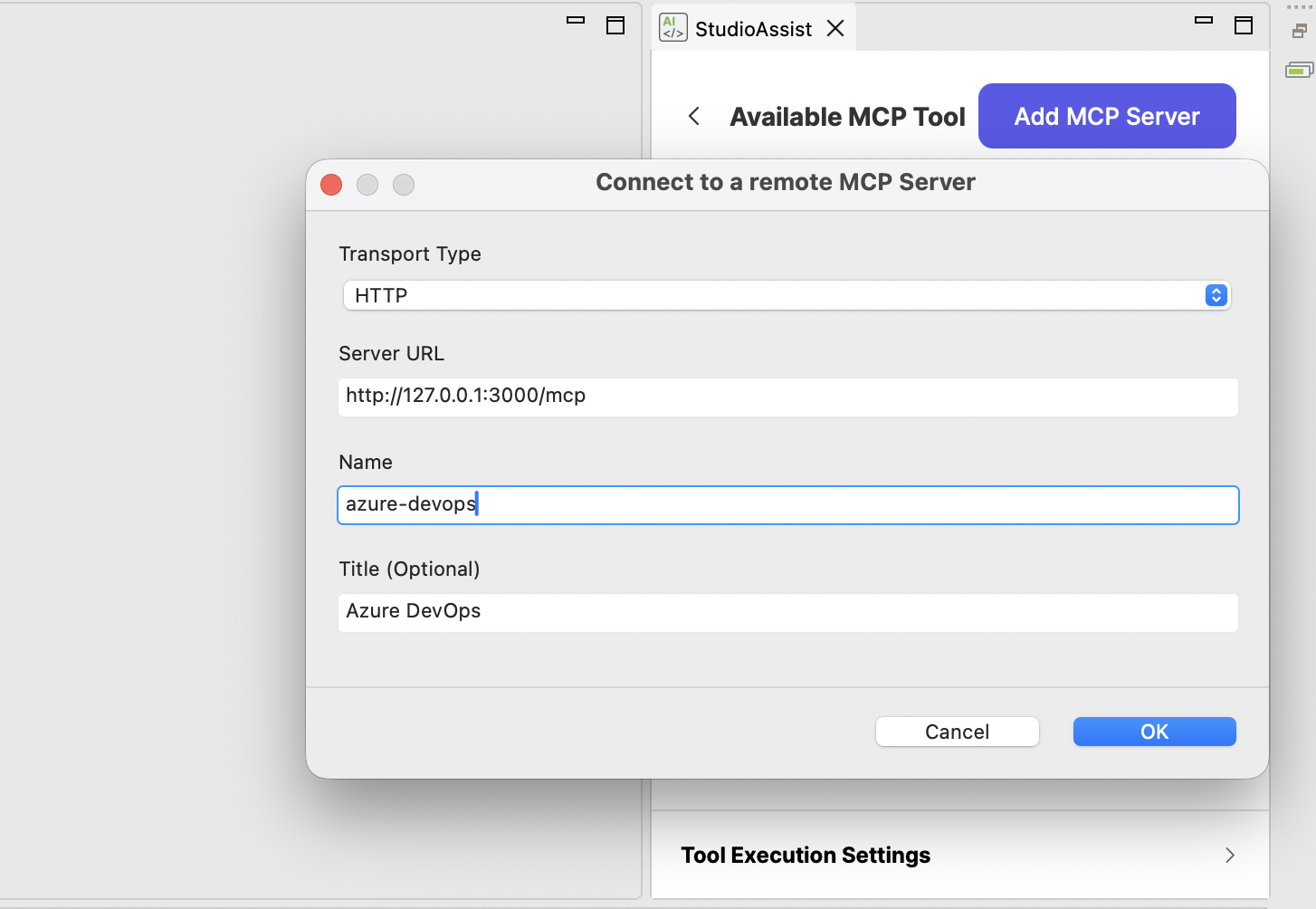 katalon studio adding a azure devops mcp server to studioassist