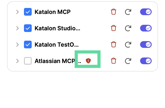 mcp server requiring authentication studioassist.png