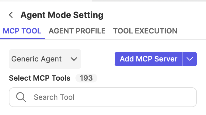 Katalon AI Assistant add mcp server button
