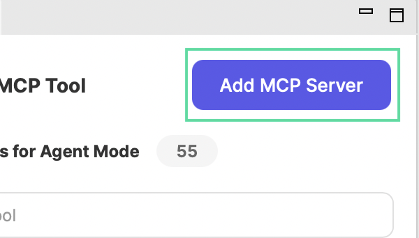 studioassist add mcp server button