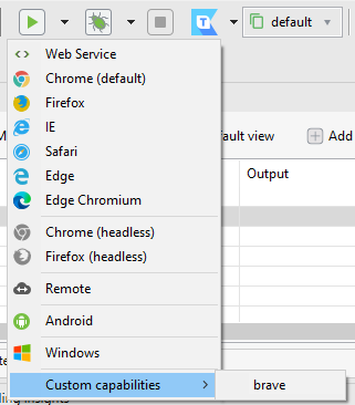 Run test with Brave browser in Katalon Studio