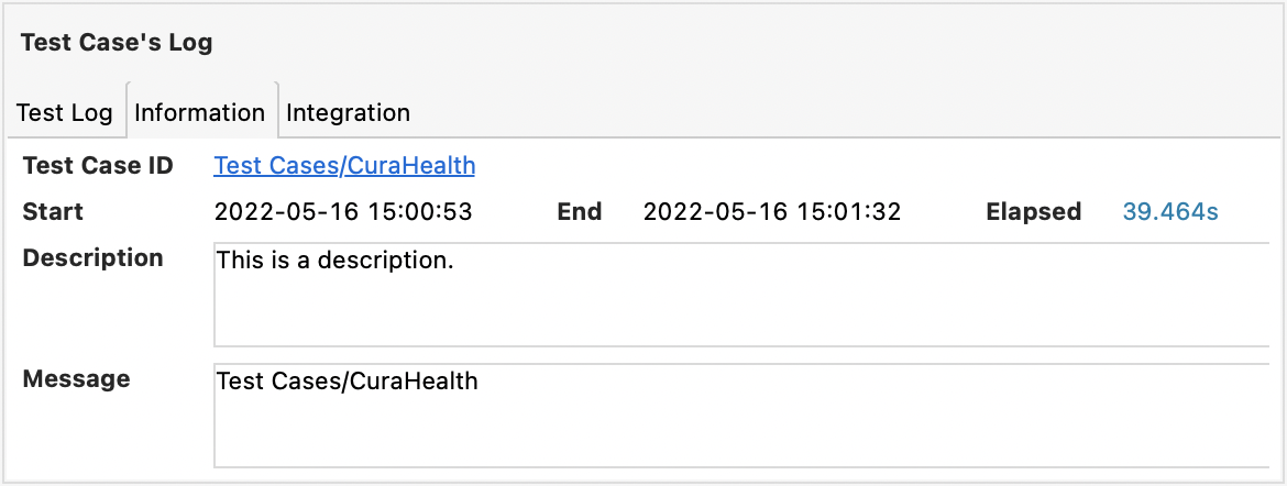 Information tab