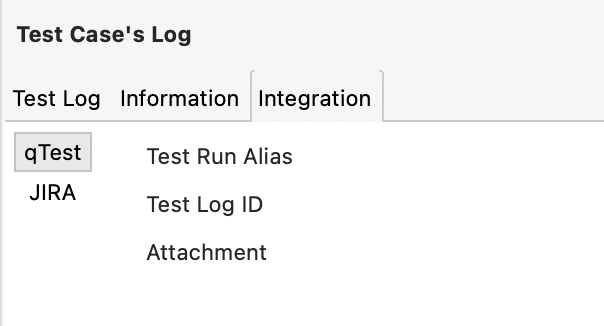 Integration tab