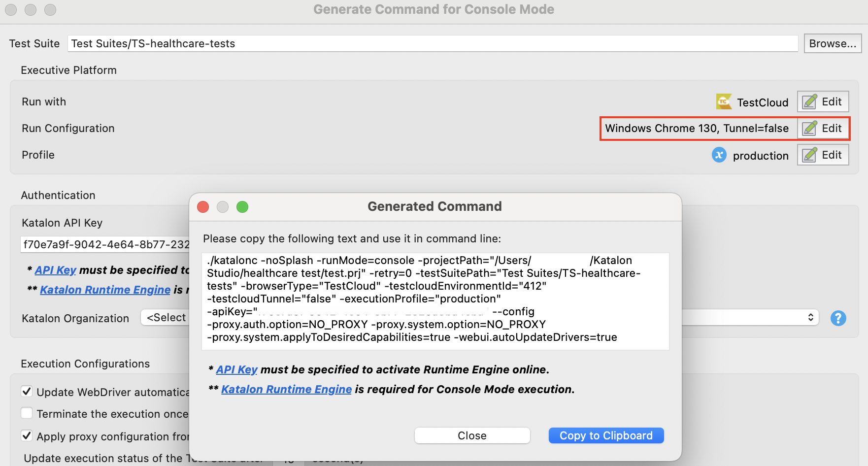 Command Builder in Katalon Studio