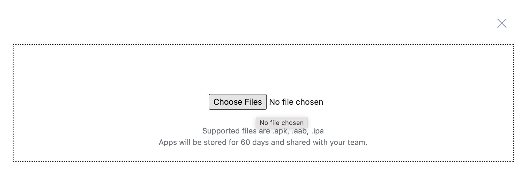 Choose application file to upload to Katalon TestOps