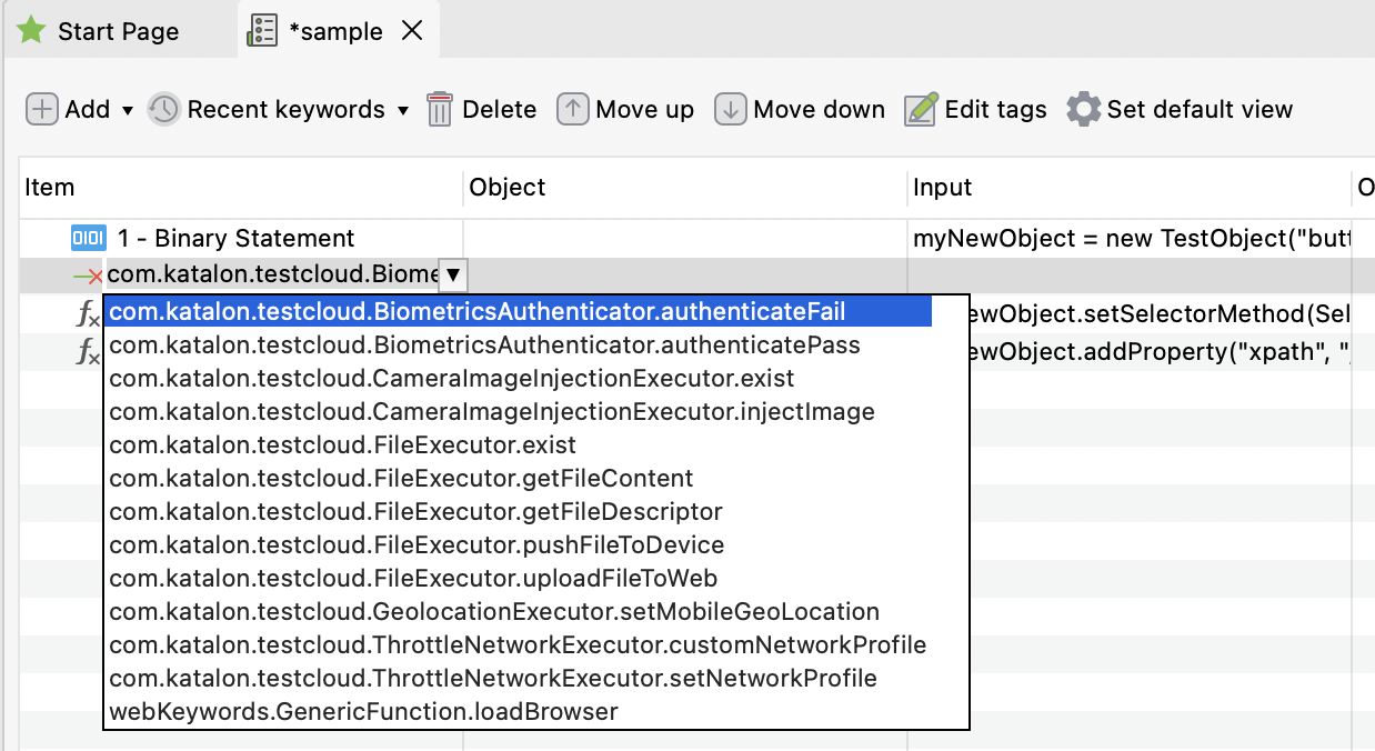 Add network throttling keyword to test case