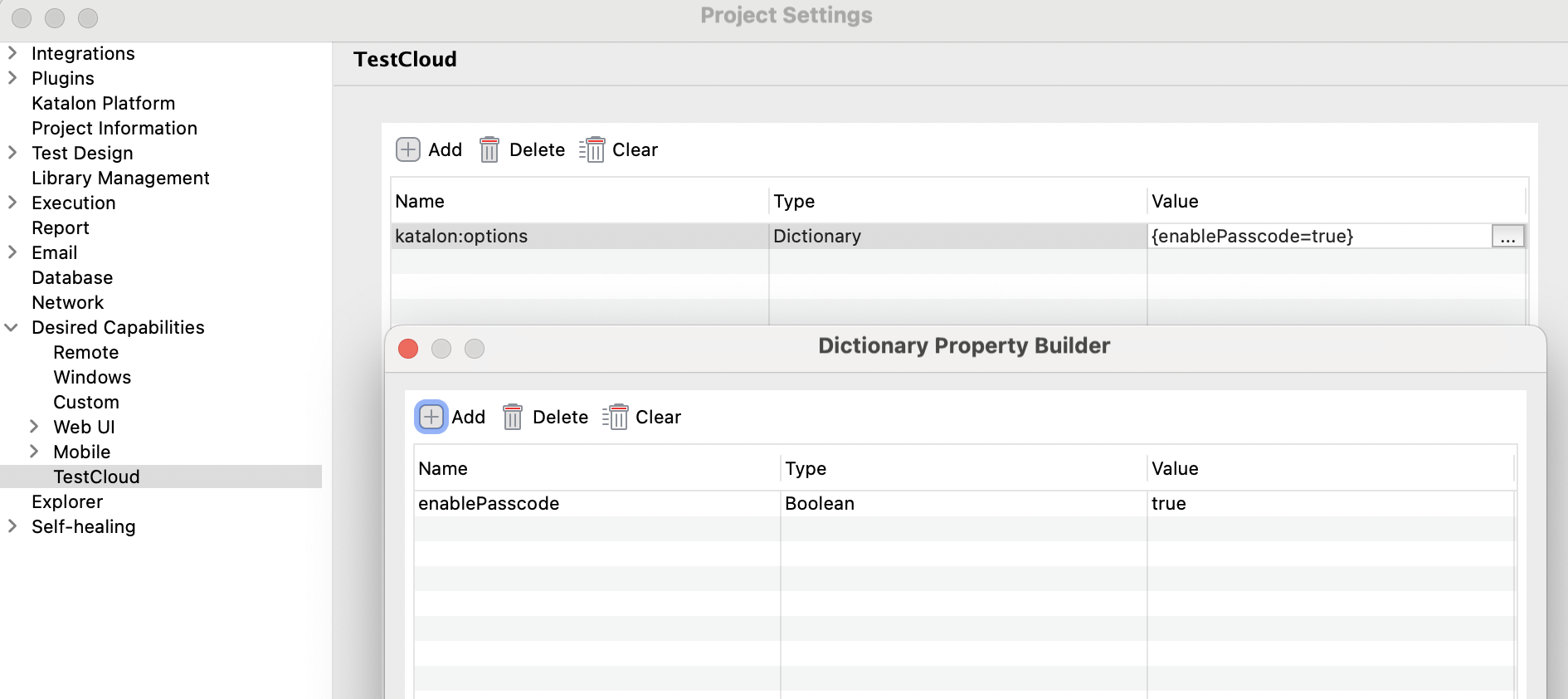 Select test suites/test suite collections
