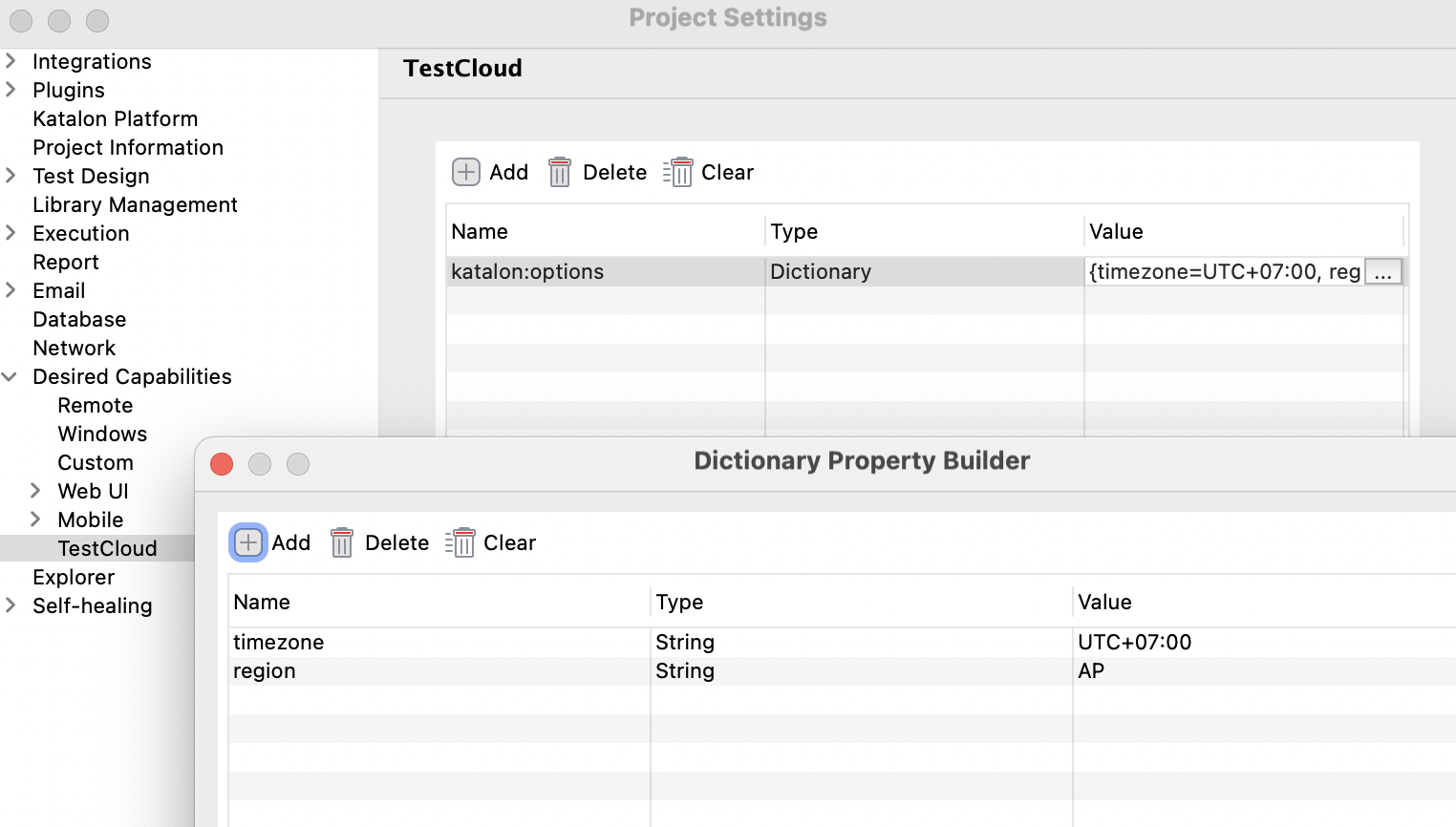 Configure time zone capability