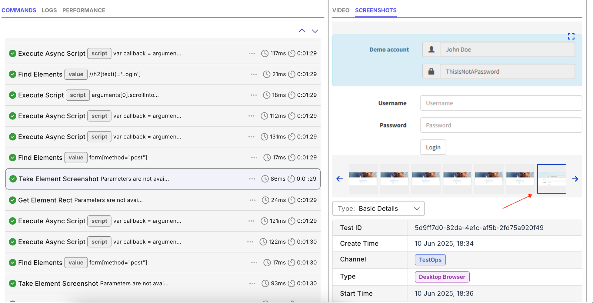 'Take Element Screenshot UI